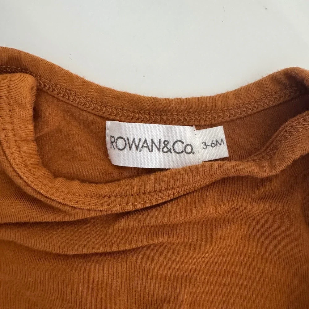 Rowan & Co Baby Bodysuit Pants Jogger Set Rust Copper Bamboo‎ Blend Outfit 3 6M